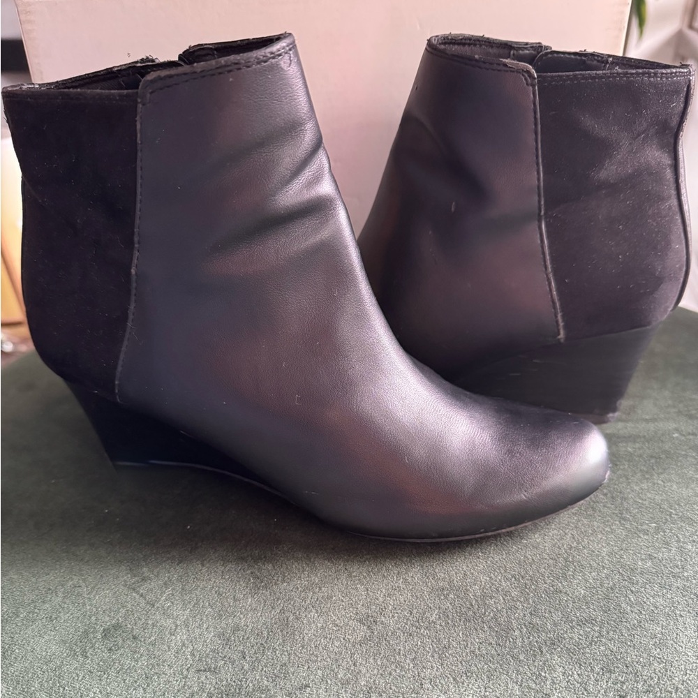 Naturalizer Black Wedge Ankle Boots | Comfortable & Classic - Picture 5 of 11
